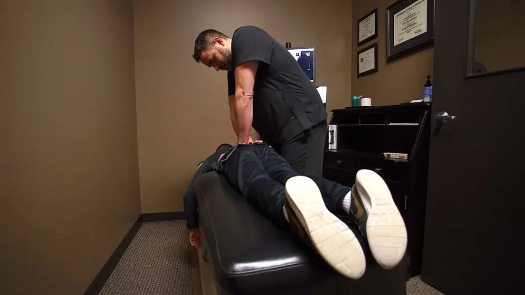 Back pain patient with Dr. Kosak